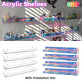 Clear Acrylic Floating Wall Shelves - Set of 4 - view 2