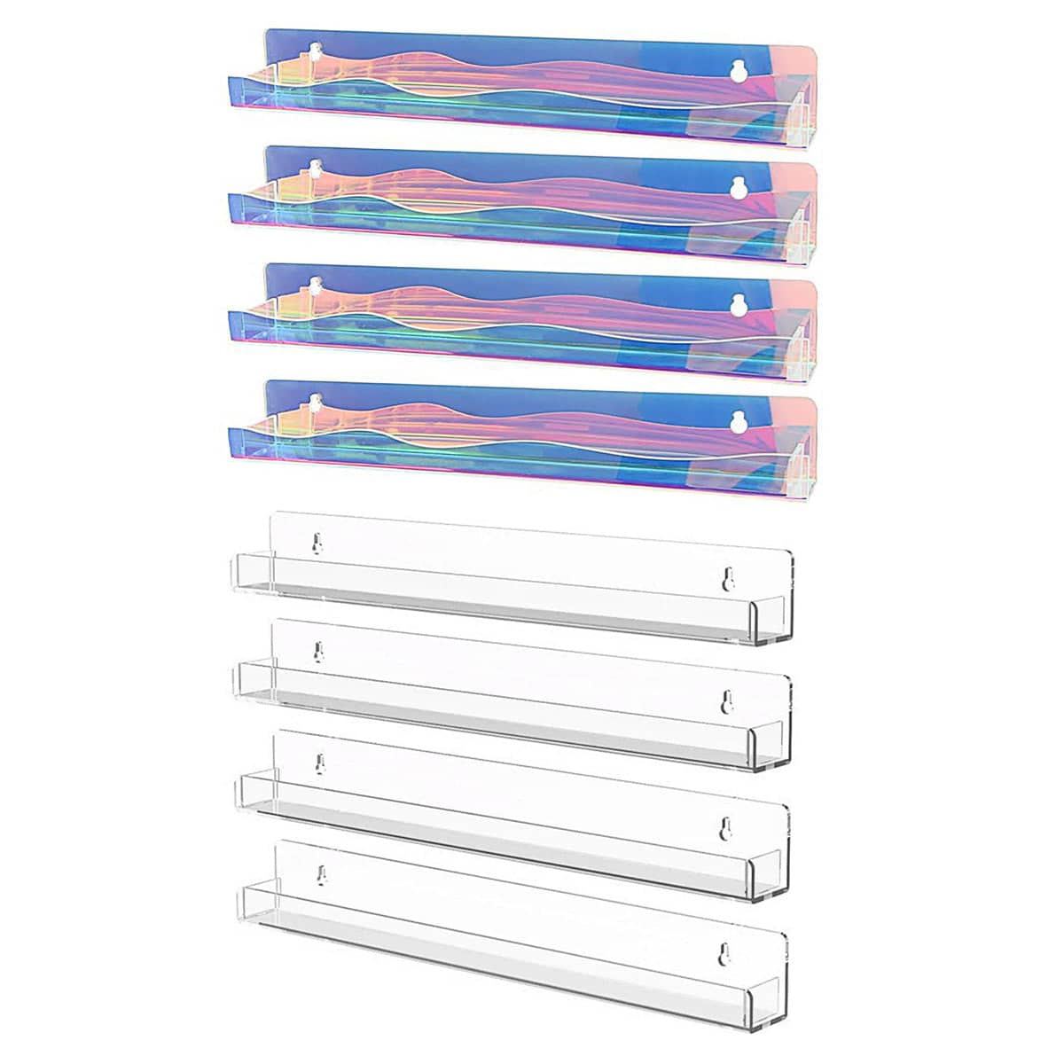 Clear Acrylic Floating Wall Shelves - Set of 4 - view 3