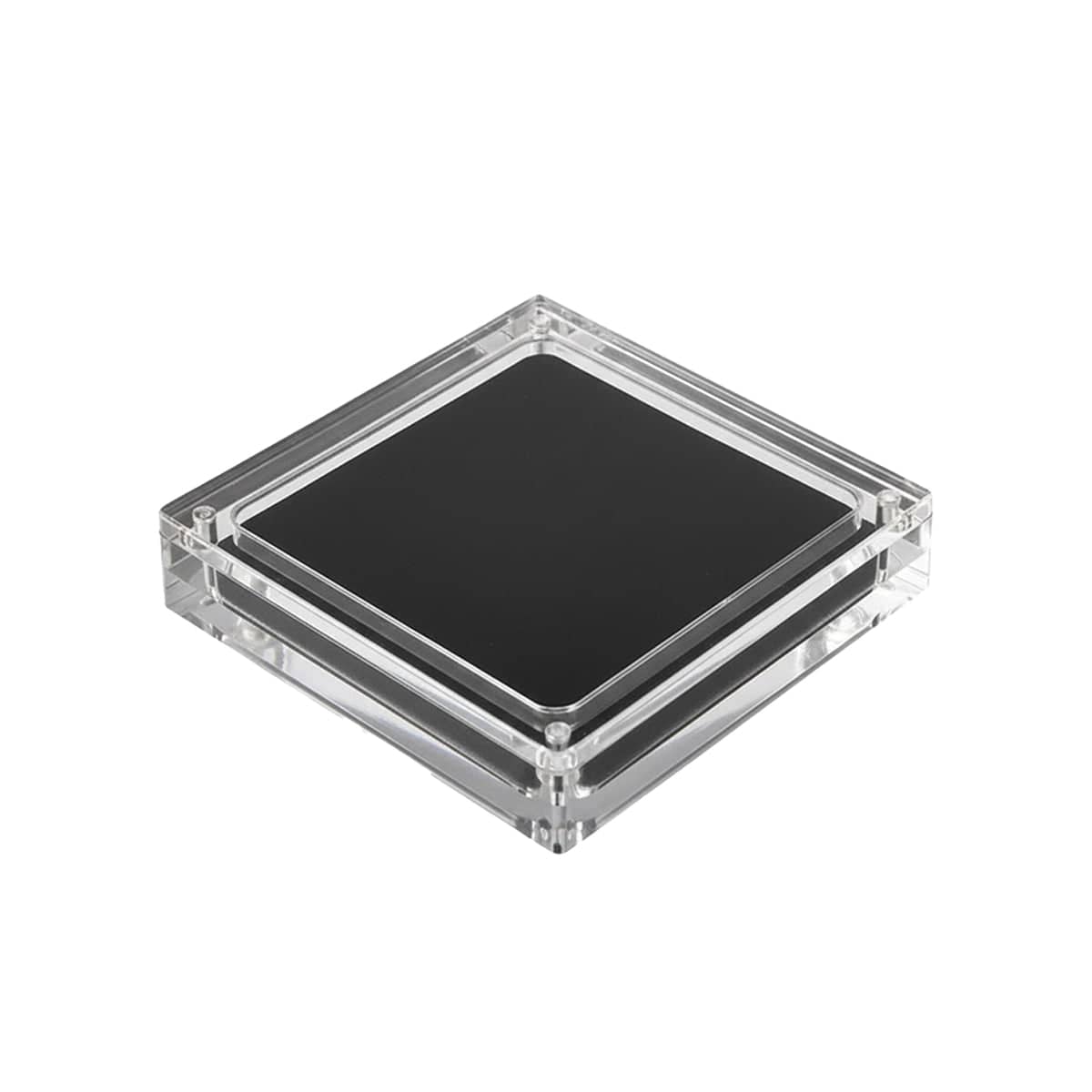 Clear Acrylic Jewellery Display Cases, Pack of 5 - 10.3 x 10.3 x 2 cm