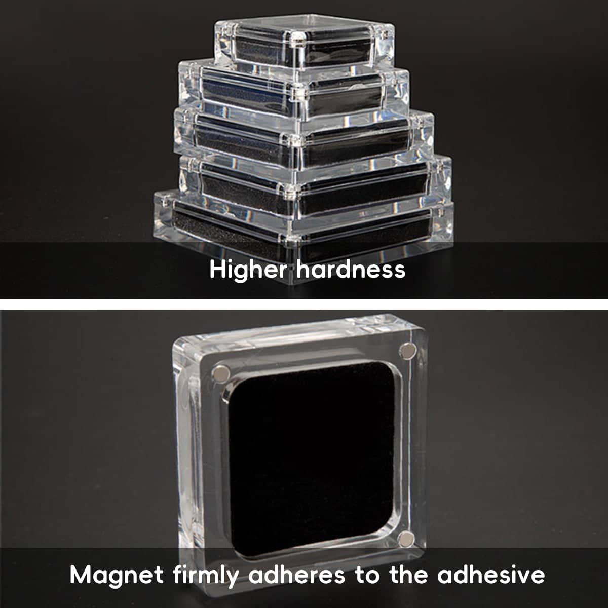 Clear Acrylic Jewellery Display Cases, Pack of 5 - 10.3 x 10.3 x 2 cm - view 5