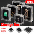 Clear Acrylic Jewellery Display Cases, Pack of 5 - 8.8 x 8.8 x 2 cm - view 2