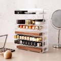 Clear Acrylic Makeup Organiser Box with Lipstick Storage - Small, 8 Grids - view 4