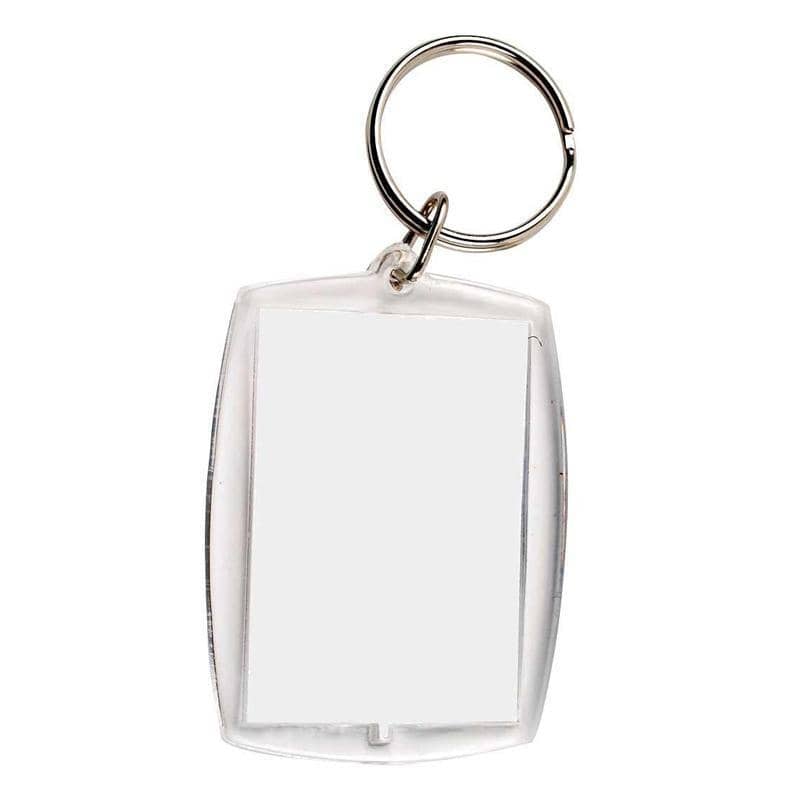 Clear Acrylic Photo Keyring, DIY Picture Frame Keychain, Pack of 10 - view 2