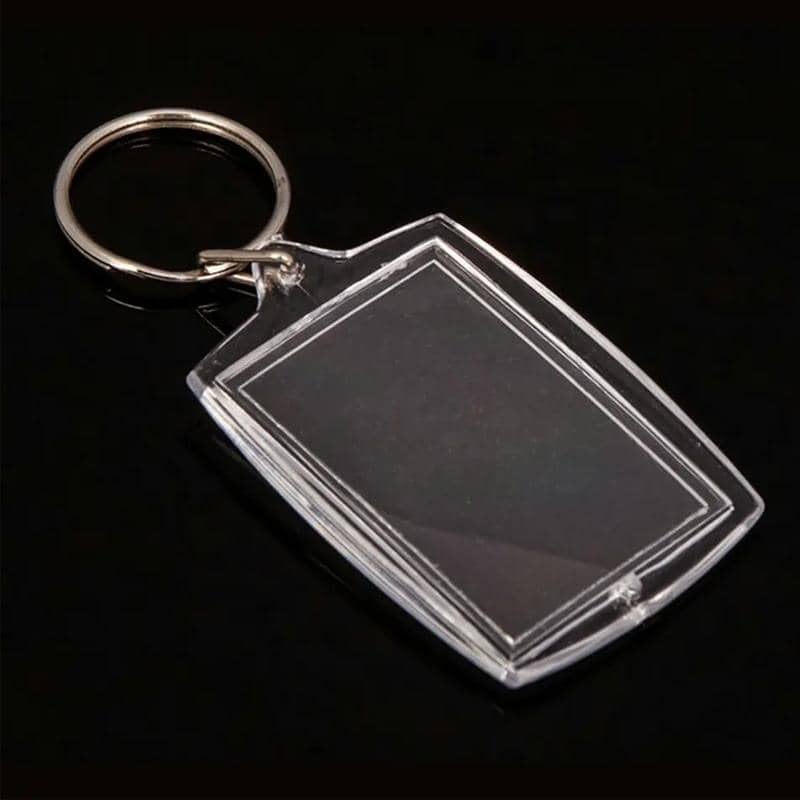Clear Acrylic Photo Keyring, DIY Picture Frame Keychain, Pack of 10 - view 4