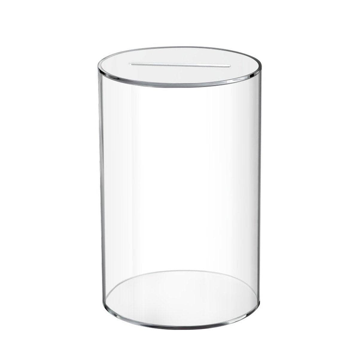 Clear Acrylic Piggy Bank Coin Savings Box - Large (15 x 25 cm)