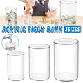 Clear Acrylic Piggy Bank Coin Savings Box - Large (15 x 25 cm) - view 2