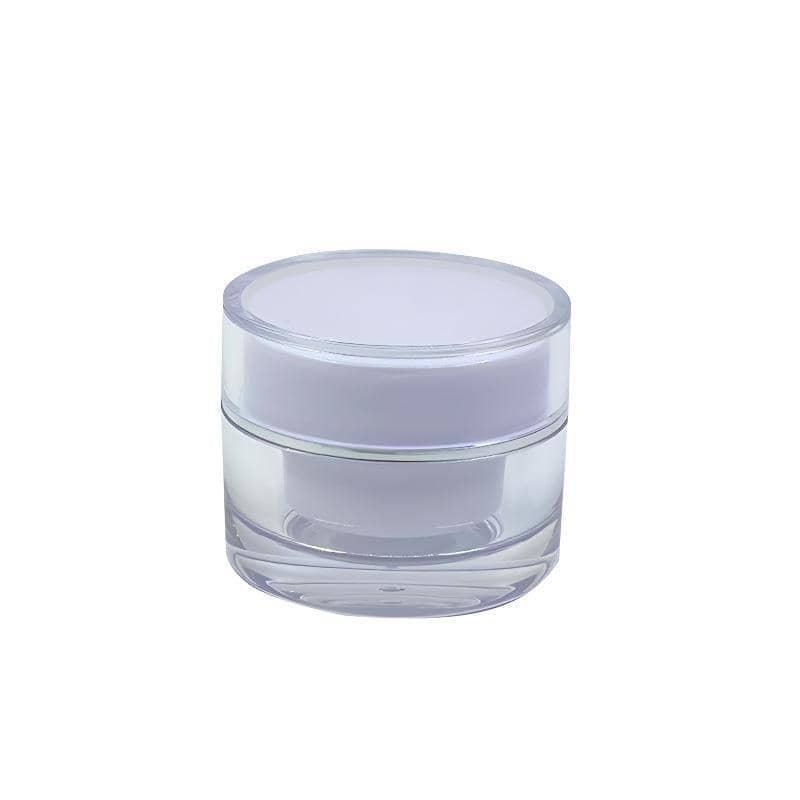 Clear Acrylic Round Cream Jars - 15 g, 51 x 38 mm, Pack of 10