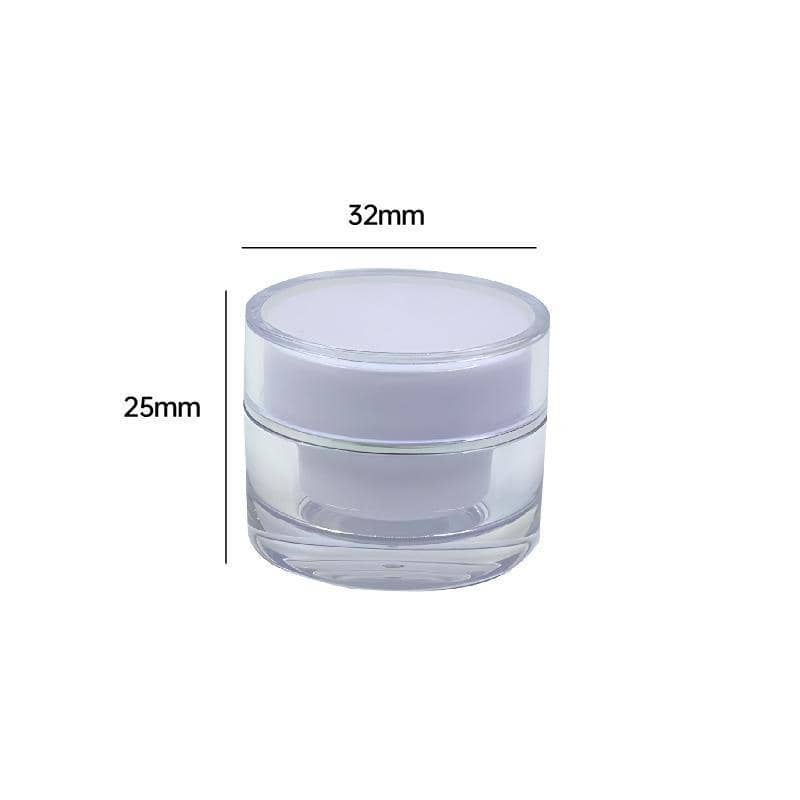 Clear Acrylic Round Cream Jars - 15 g, 51 x 38 mm, Pack of 10 - view 3