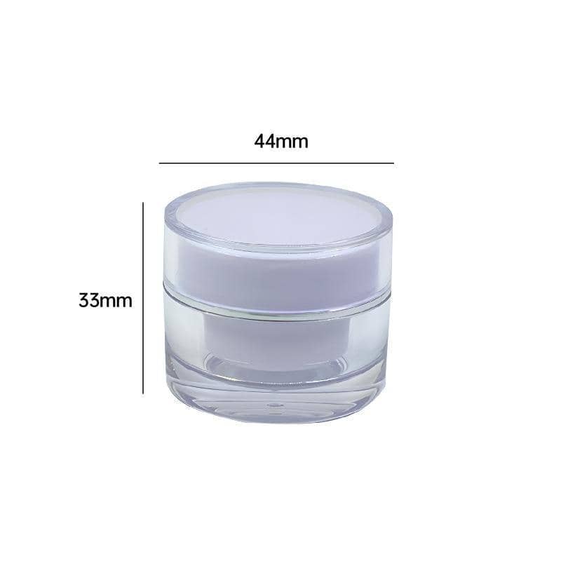Clear Acrylic Round Cream Jars - 15 g, 51 x 38 mm, Pack of 10 - view 4