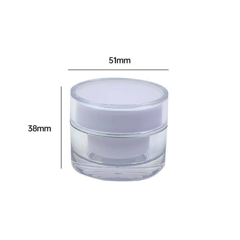 Clear Acrylic Round Cream Jars - 15 g, 51 x 38 mm, Pack of 10 - view 5