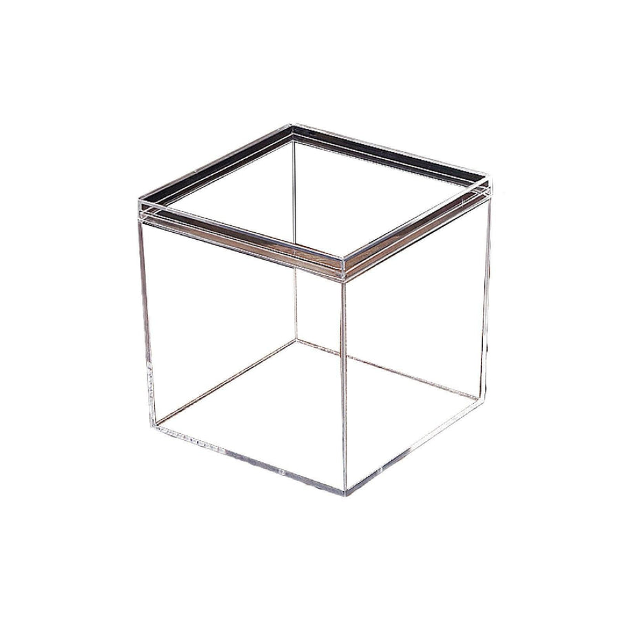 Clear Acrylic Square Storage Boxes - 6.5 x 6.5 x 6.5 cm, Pack of 10