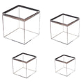 Clear Acrylic Square Storage Boxes - 6.5 x 6.5 x 6.5 cm, Pack of 10 - view 3