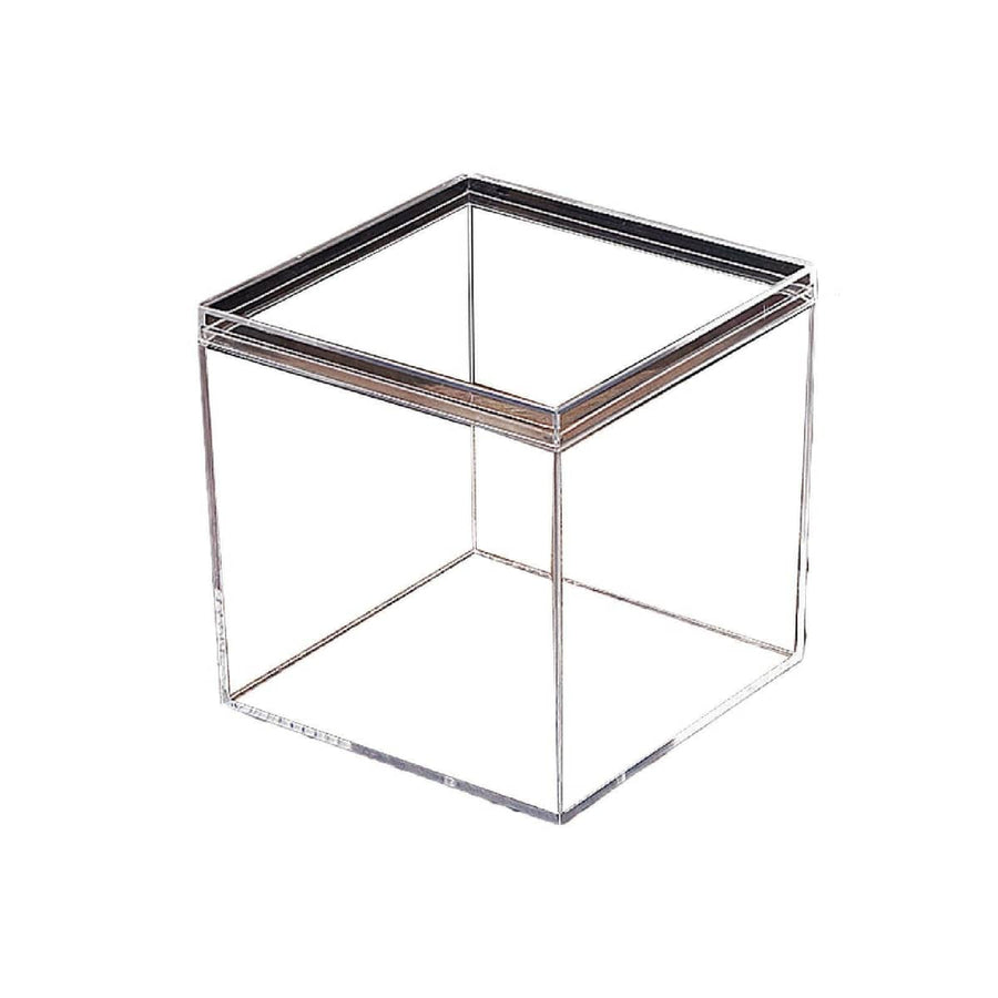 Clear Acrylic Square Storage Boxes - 7.5 x 7.5 x 7.5 cm, Pack of 10