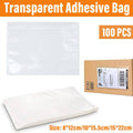 Clear Adhesive Document Bags, Pack of 100 - 8 x 12 cm - view 2