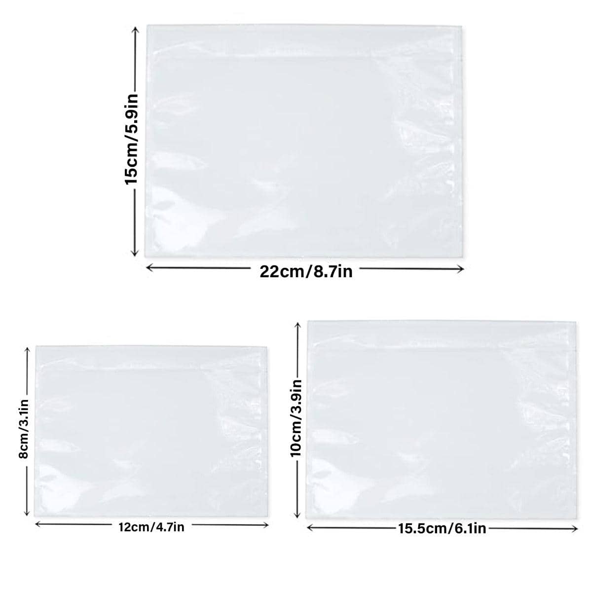 Clear Adhesive Document Bags, Pack of 100 - 8 x 12 cm - view 4
