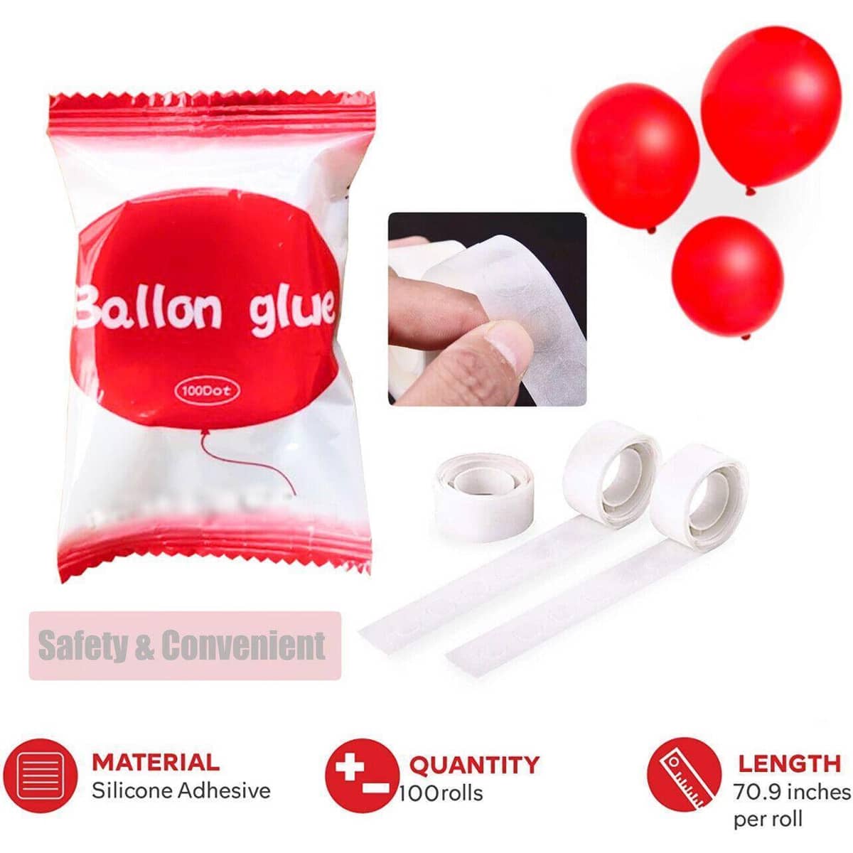 Clear Balloon Glue Dots for Photos and Crafts - Pack of 100 - view 2