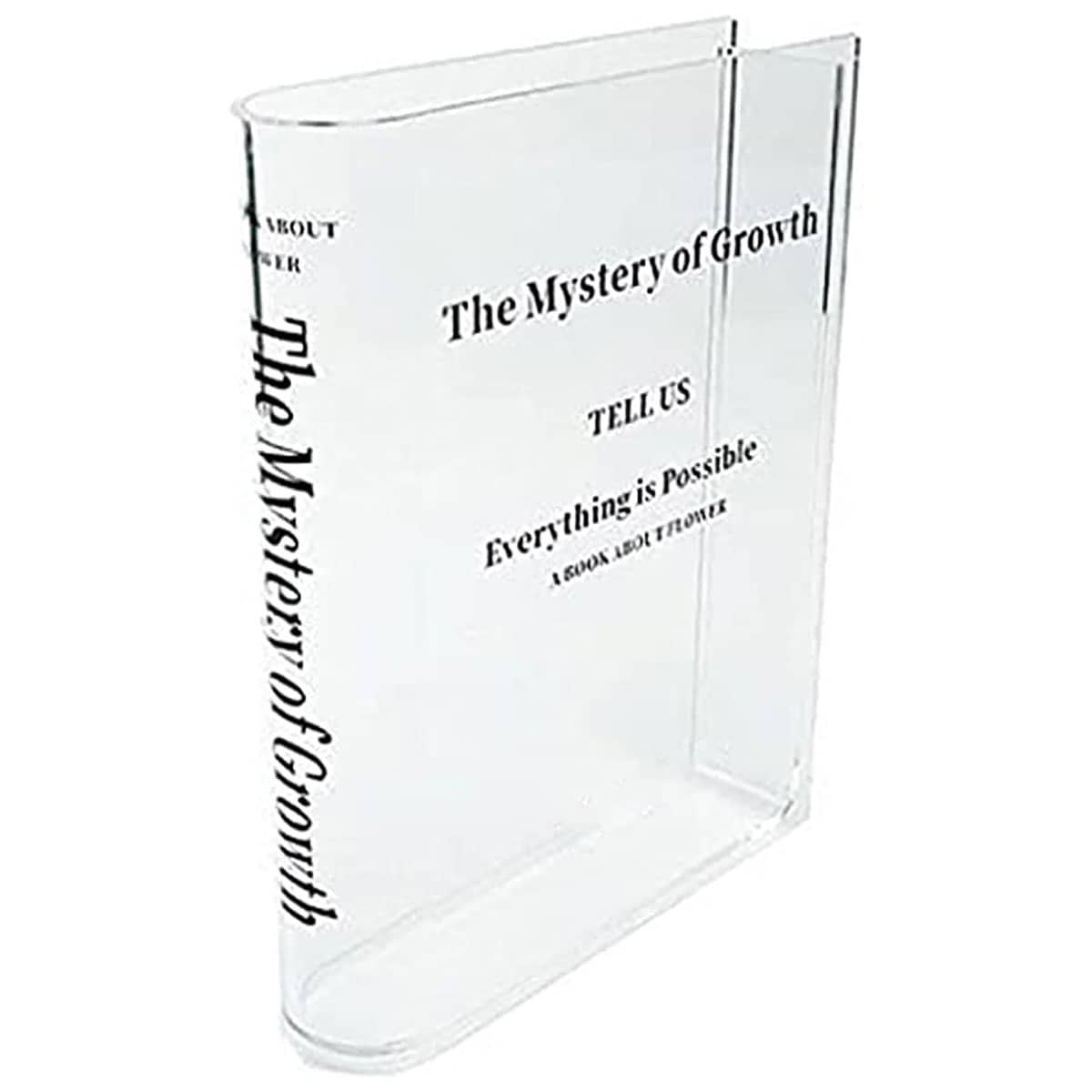 Clear Book Vase Flower Holder Acrylic Decorative Table Display - Clear - view 2
