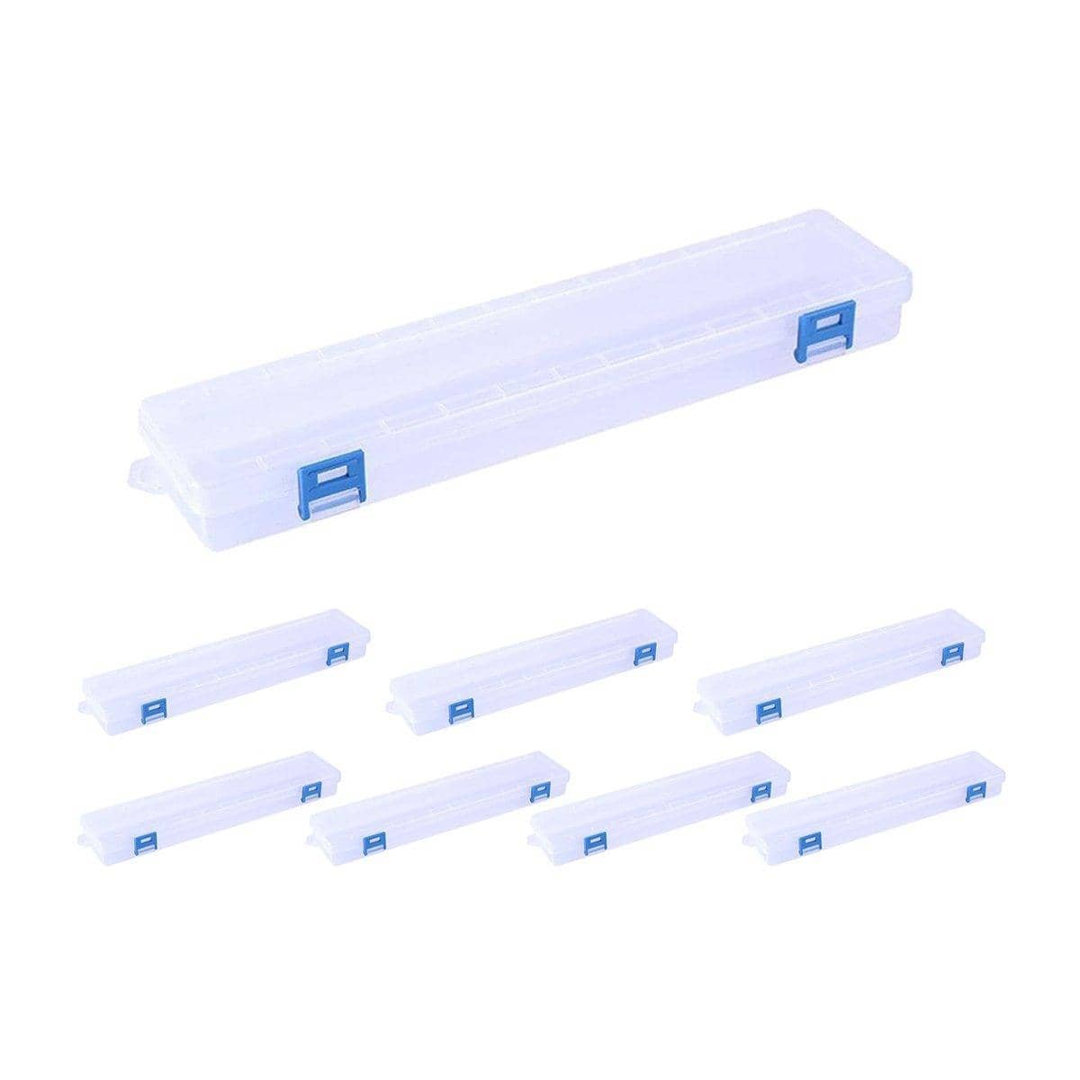 Clear Brush Storage Boxes, Pack of 10 - 33 x 7 x 3.5cm Pen Holders - view 2