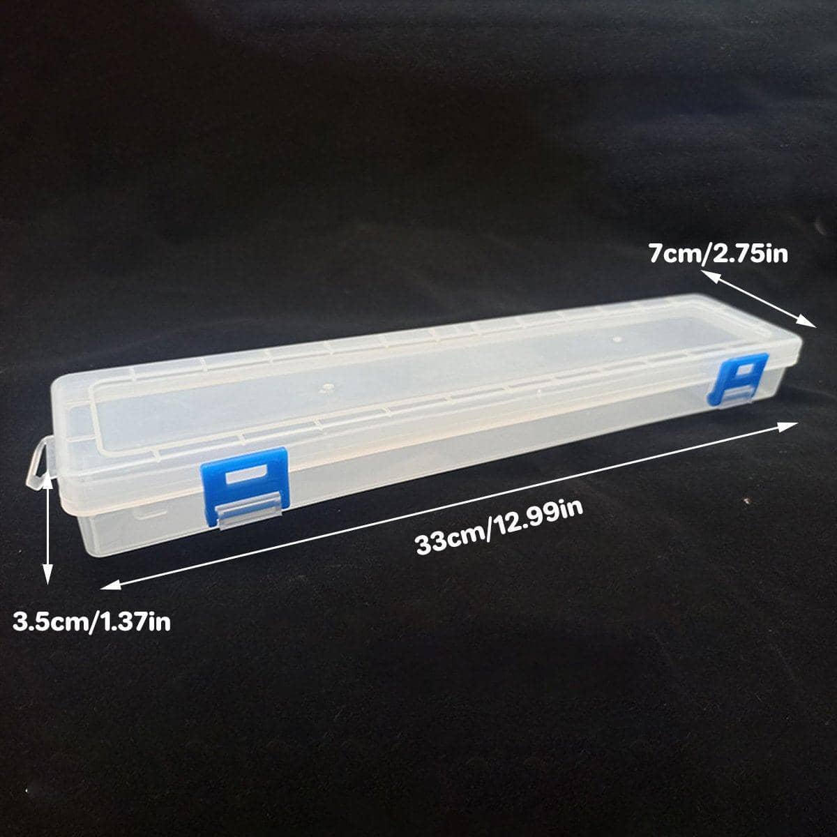Clear Brush Storage Boxes, Pack of 10 - 33 x 7 x 3.5cm Pen Holders - view 3