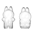 Clear Bunny-Shaped Toy Protective Case with Bead Chain - Sitting and Standing Set of 2 - view 2