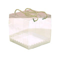 Clear Cake and Pastry Packaging Boxes with Handles - 16 x 16 x 16 cm, Pack of 25
