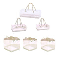 Clear Cake and Pastry Packaging Boxes with Handles - 16 x 16 x 16 cm, Pack of 25 - view 3