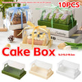 Clear Cake Boxes with Insert Tray, Pack of 10 - Green - view 2
