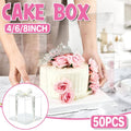 Clear Cake Boxes, Pack of 50 - 8 Inch (20.32 cm) Cakes, 26 x 26 x 25 cm Boxes - view 2