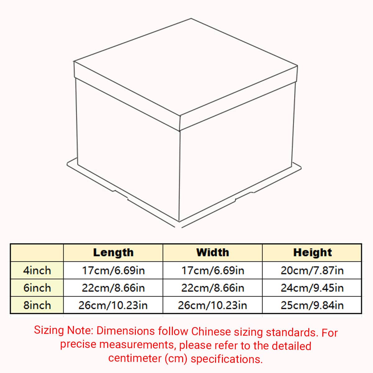 Clear Cake Boxes, Pack of 50 - 8 Inch (20.32 cm) Cakes, 26 x 26 x 25 cm Boxes - view 3