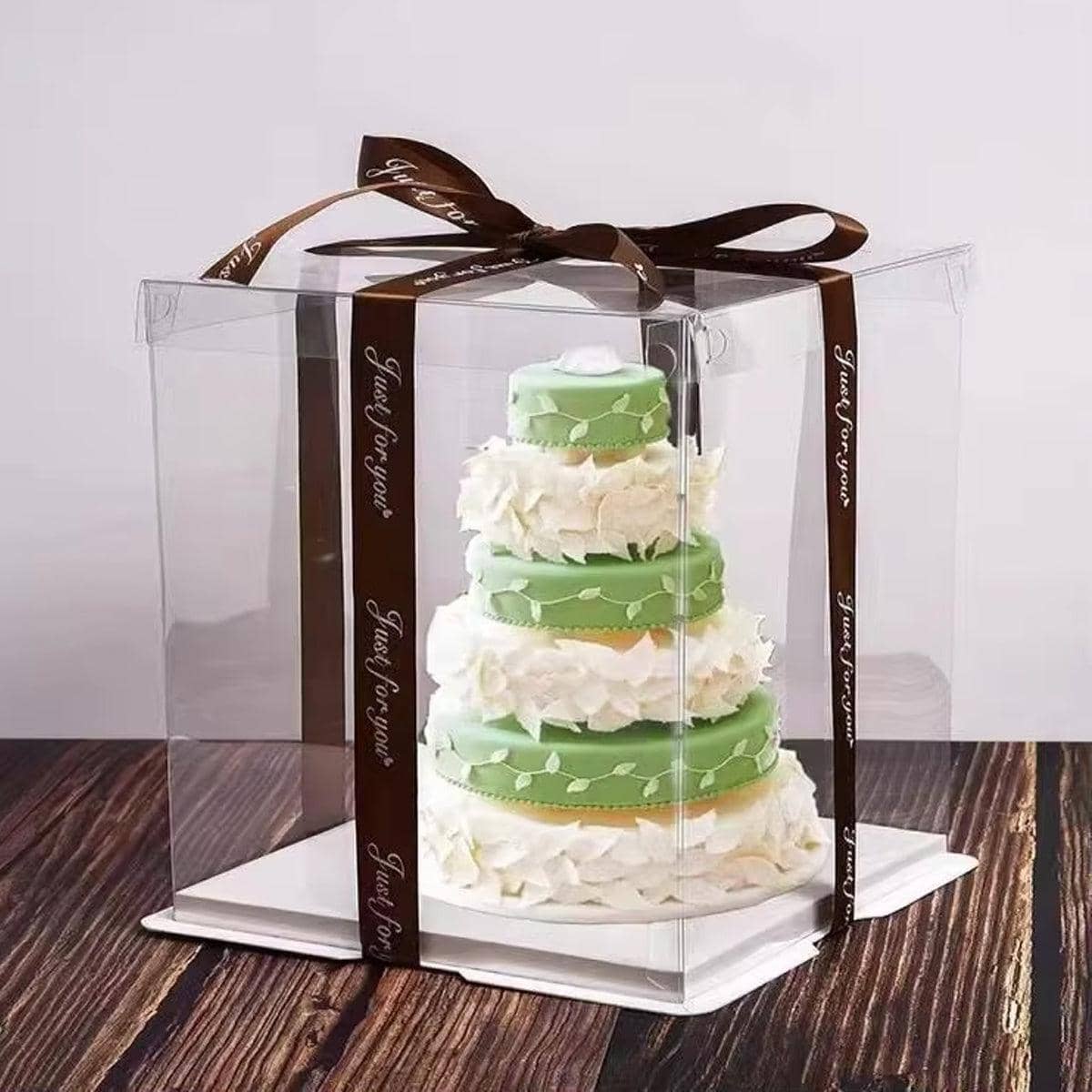 Clear Cake Boxes, Pack of 50 - 8 Inch (20.32 cm) Cakes, 26 x 26 x 25 cm Boxes - view 5