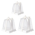 Clear Cake Gift Boxes with Ribbon - 12 x 12 x 11 cm, Pack of 10 - view 3