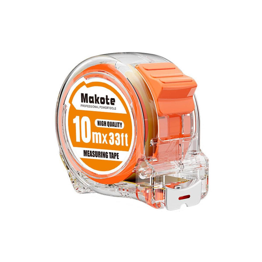 Clear Case Steel Tape Measure - 10 m (33 ft)