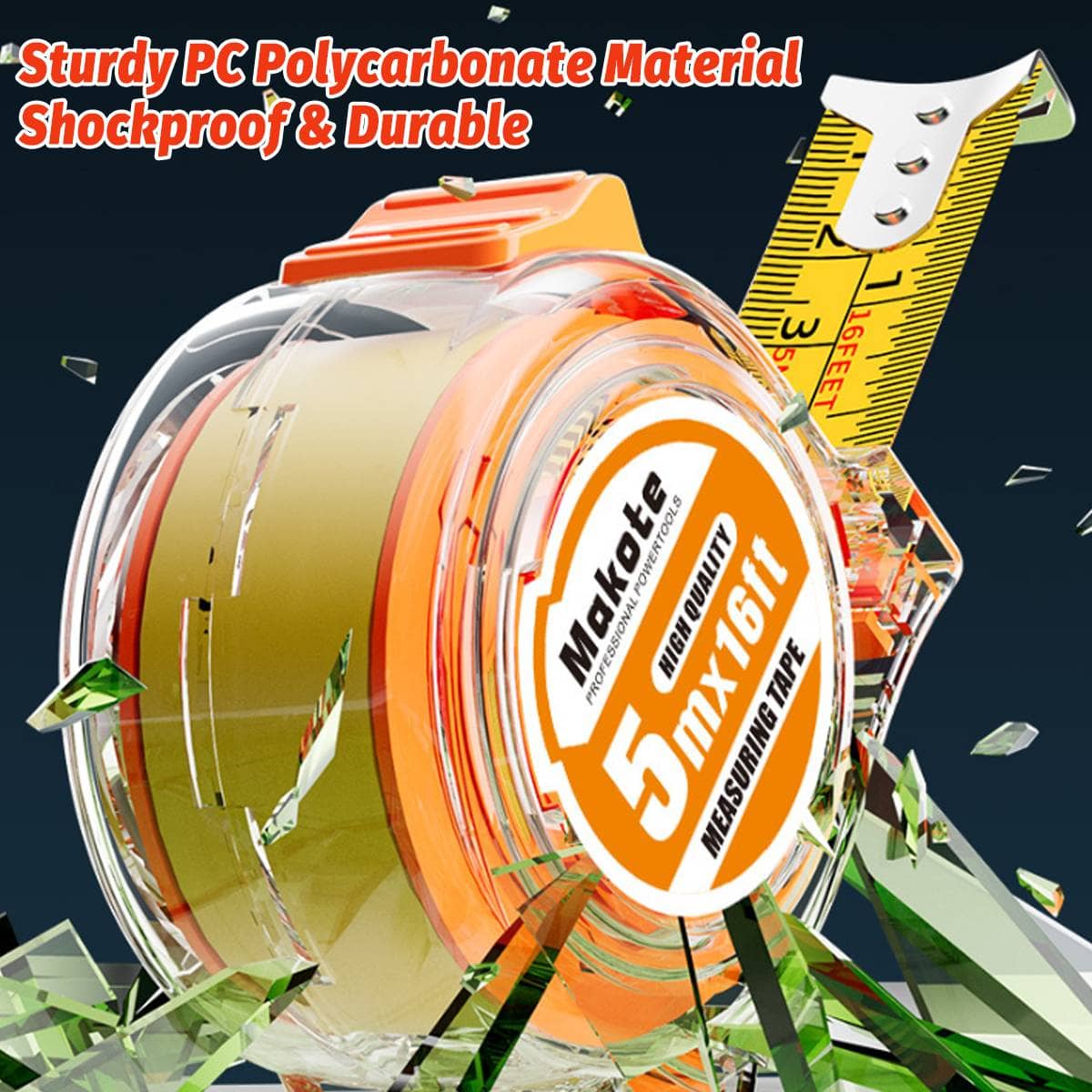 Clear Case Steel Tape Measure - 10 m (33 ft) - view 5