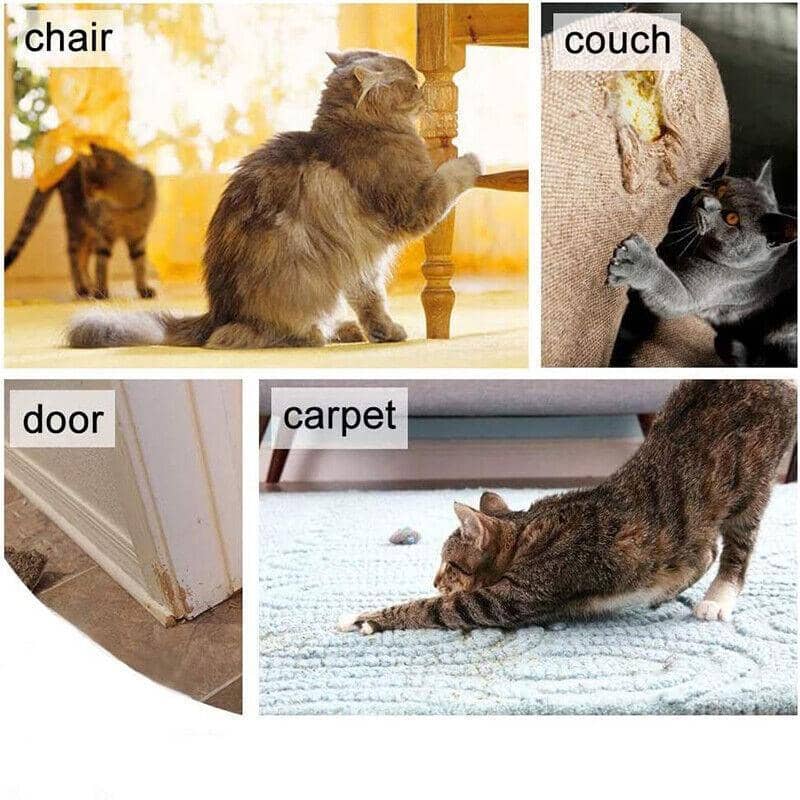 Clear Cat Scratch Guard Stickers for Sofas and Furniture, Pack of 8 - view 3