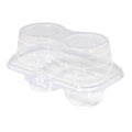 Clear Cupcake Packaging Box, Pack of 100 - Double (17.5 x 9.5 x 8.8 cm)