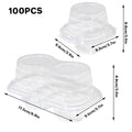 Clear Cupcake Packaging Box, Pack of 100 - Double (17.5 x 9.5 x 8.8 cm) - view 4