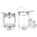 Clear Cylinder Candy Jars with Iron Lid and Handle, Pack of 10 - 10 x 10 x 12.5 cm - view 4