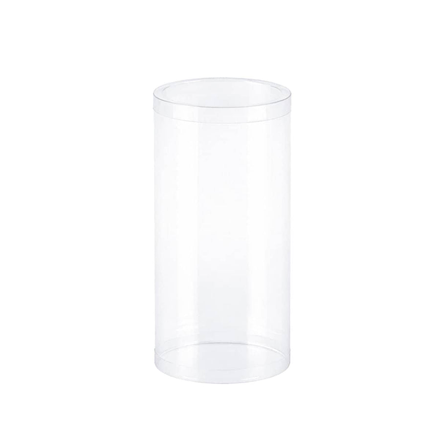Clear Cylinder Storage Tubes, Pack of 50 - Size 6 x 6 x 12 cm
