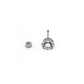 Clear CZ Surgical Steel Stud Earrings - 5 mm, 1 Pair