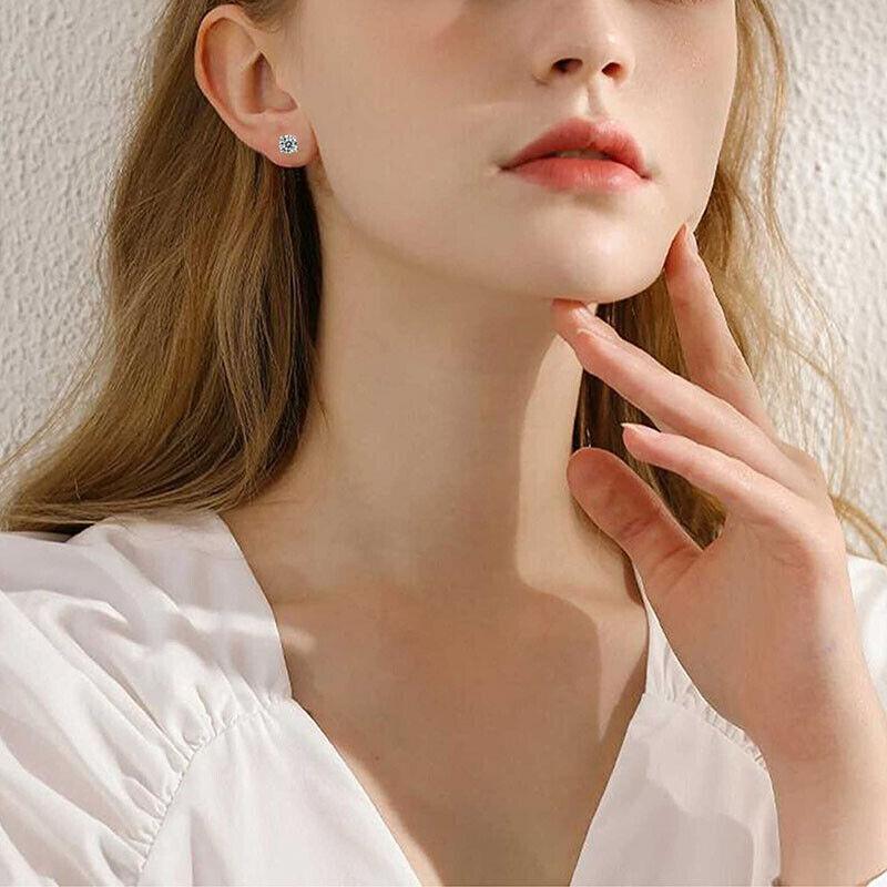 Clear CZ Surgical Steel Stud Earrings - 6 mm, 1 Pair - view 5