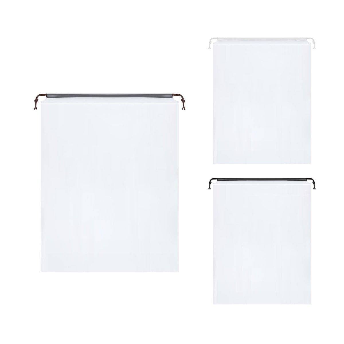 Clear Drawstring Shoe Bags for Travel, Pack of 25 - Brown, 30 x 40cm - view 3