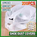 Clear Drawstring Shoe Dust Cover Bags, Non-Woven - 32 x 38 cm, Pack of 200 - view 2