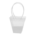 Clear Flower Bouquet Tote Bags, Pack of 50 - Top 16 x 8 cm, Base 8 x 8 cm