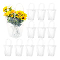 Clear Flower Bouquet Tote Bags, Pack of 50 - Top 16 x 8 cm, Base 8 x 8 cm - view 3