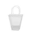Clear Flower Bouquet Tote Bags, Pack of 50 - Top 24 x 11 cm, Base 12 x 11 cm