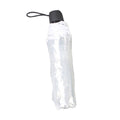 Clear Folding Umbrella, Compact Tri-Fold - Manual, White