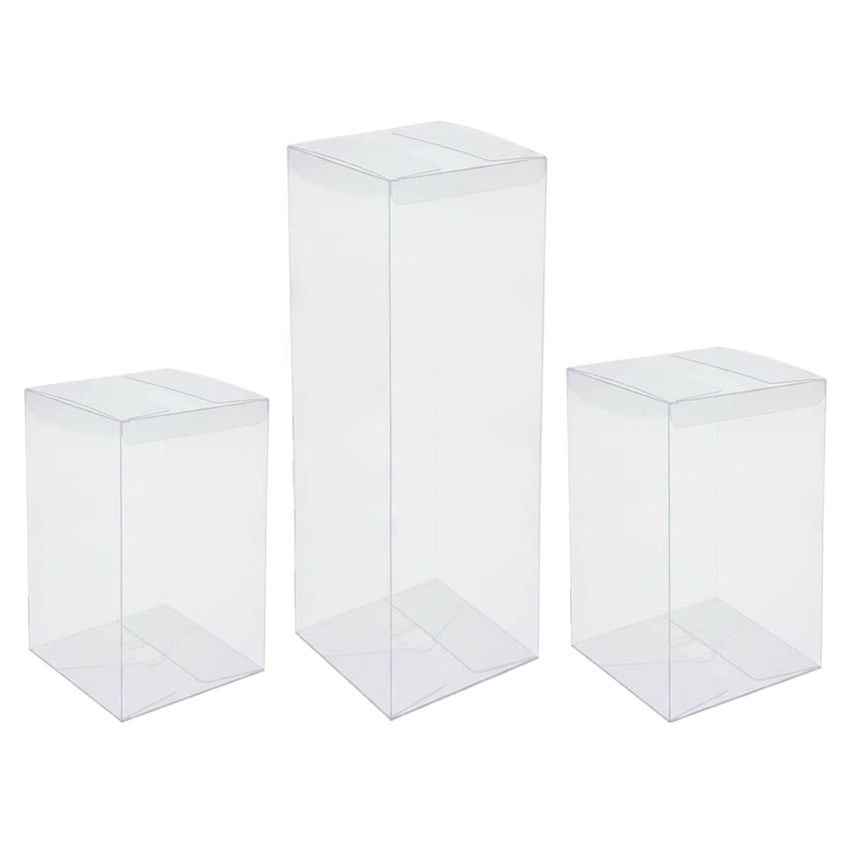 Clear Gift Boxes, 6 x 6 x 10 cm - Pack of 50 - view 3