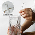 Clear Glass Straws, Pack of 10 - Reusable Heat-Resistant, 20 cm Long - view 4