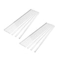 Clear Glass Straws, Pack of 20 - Reusable Heat-Resistant, 20 cm Long