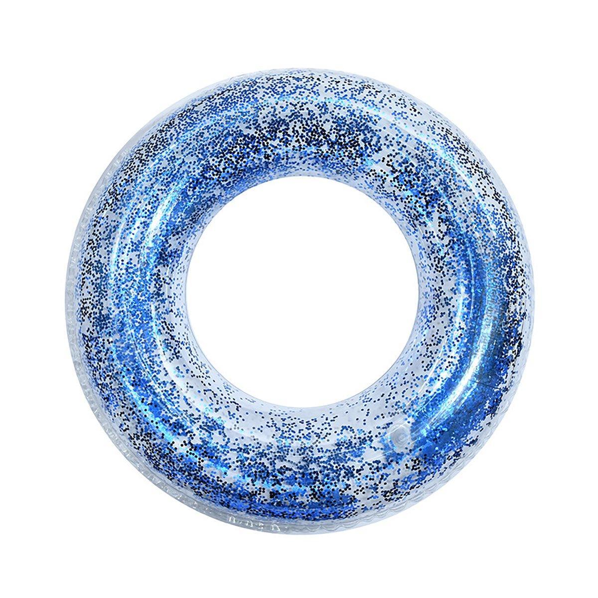 Clear Glitter Inflatable Swim Ring - Size 90 (75 cm Outer Diameter)